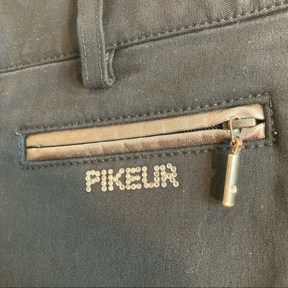 PIKEUR Sz M Rhinestone Logo Full Grip Dress Breeches Embroidered Pocket Pants - Picture 3 of 14